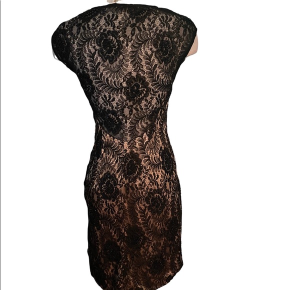 Sue Wong black lace sequin dress sz-2 - Picture 4 of 7